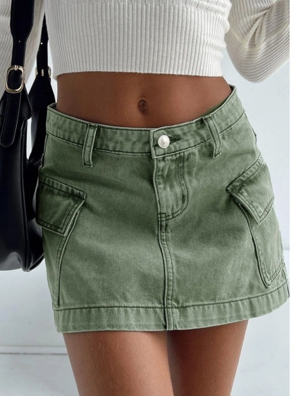 Princess Polly Zakai Cargo Denim Mini Skirt